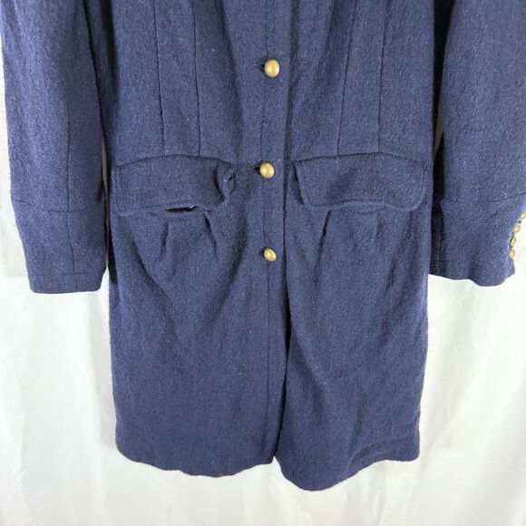 Free People Wool Blend Jacket Women's Medium Blue Button Up Pockets - Picture 3 of 11